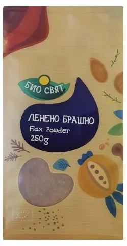 Făină bio de in, măcinată grosier, 250 g, Biosvyat