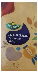 Făină bio de in, măcinată grosier, 250 g, Biosvyat