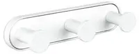 Agățătoare de perete triplă Inter Ceramic - Lusso, 17.2 x 4.15 x 5 cm, White Matt