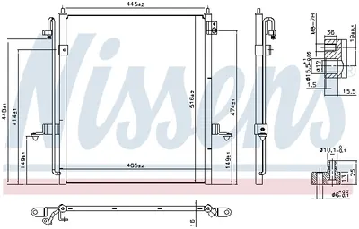 Radiator AC condensator potrivit MITSUBISHI L200 TRITON 2.5D 11.05-12.15