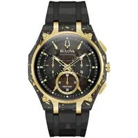 Ceas Bulova Bulova 98A328 Mens Watch Curv Carbon & Gold Chronograph 44mm 3ATM