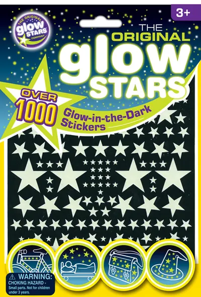 Stickere fosforescente Brainstorm Glow - Stele, 1000 bucati