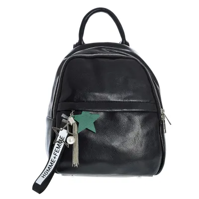 Rucsac negru cu accesorii vesele