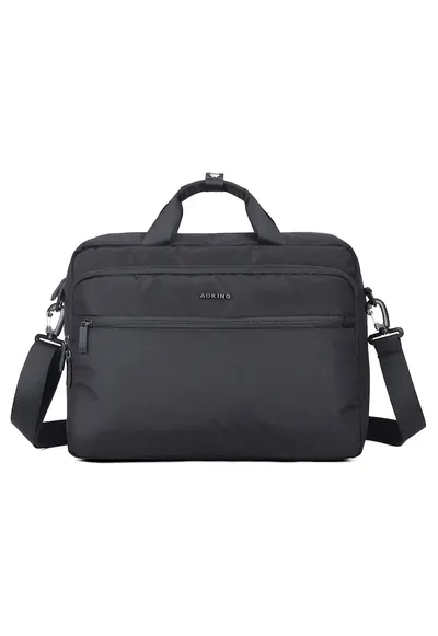 Geanta unisex cu bareta ajustabila pentru laptop - Negru