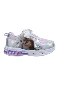 Pantofi sport cu model si LED-uri - Lila/Argintiu