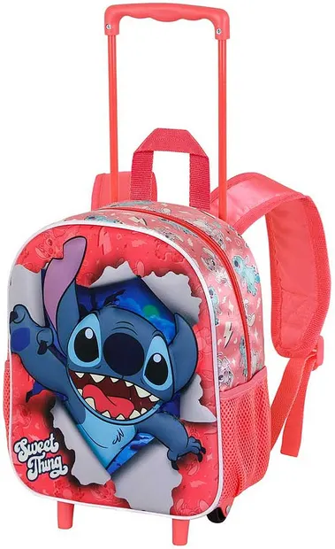 Ghiozdan 3D pentru grădiniță Karactermania Lilo and Stitch - Thing, cu roți