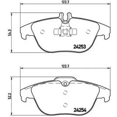 Set placute frana, frana disc BREMBO P 50 068X