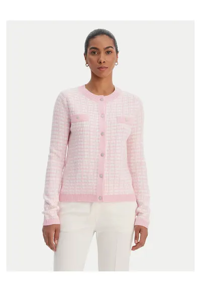 dama - cardigan - slim fit - galben - acril/poliester/poliamida - 658975 - Roz