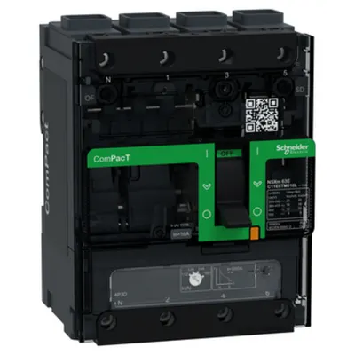 Intreruptor CompPacT NSXm E (16 kA la 415 VAC), 4P 3d, 16A TMD unitate de declansare, conectori EverLink