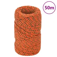 vidaXL Frânghie de barcă, portocaliu, 2 mm, 50 m, polipropilenă