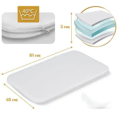 Patut co-sleeper Nukido Gri cu laterala culisanta,roti cu frane,inaltime reglabila,materiale respirabile, curele de fixare la patul parintelui,pozitie antireflux,saltea inclusa