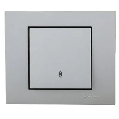 Intrerupator cu Revenire ST Grano Met Ovivo OV00103, 10A, 240V, IP20, argintiu