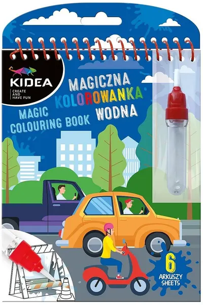 Carte de desen cu apă Kidea - Mașini