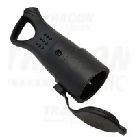 Priza cu CP din cauciuc cu ureche de tragere TICS-212GH 16A, 250V, 2P+E, IP44 (SCHUKO)
