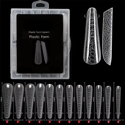 Tipsuri reutilizabile snake skin Marquise, TIPS26, Russian Almond, 120 buc