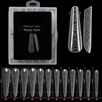 Tipsuri reutilizabile snake skin Marquise, TIPS26, Russian Almond, 120 buc