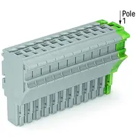 1-conductor female plug; 2.5 mm²; 15-pole; 2,50 mm²; gray, green-yellow