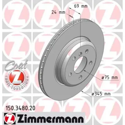 Disc frana ZIMMERMANN 150.3480.20