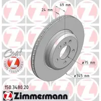 Disc frana ZIMMERMANN 150.3480.20