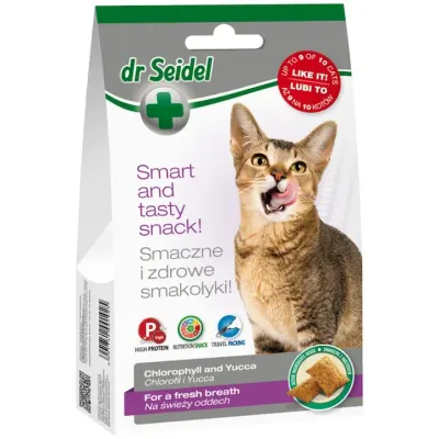 Snack pentru pisici Dr Seide Respiratie Proaspata Hairball 50 gr