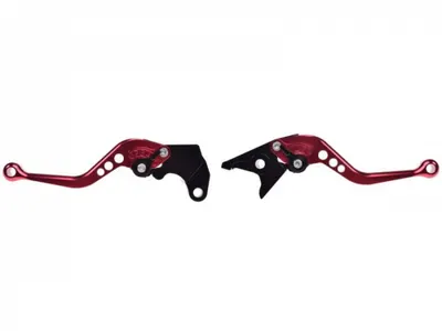 Set 2 manete frana si ambreiaj reglabile Suzuki Dl650 11-12 GSXR600 97-03 750 96-03 1000 01-04, culoare rosu