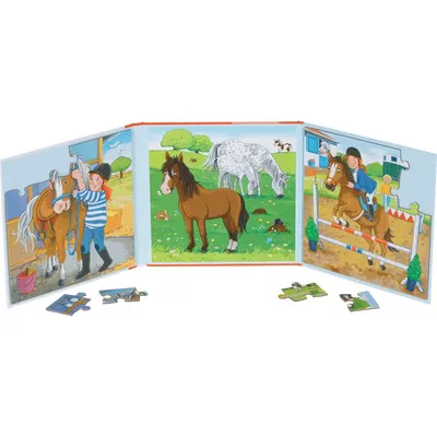 Carte magnetică cu 2 puzzle-uri