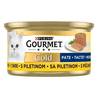 Hrana umeda pentru pisici Gourmet Gold Mousse cu pui 85 gr