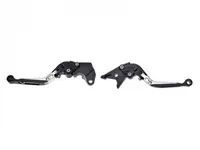 Set 2 manete frana si ambreiaj reglabile Suzuki GSXR600 97-03 750 96-03 1000 01-04 DL650 11-12, culoare gri negru