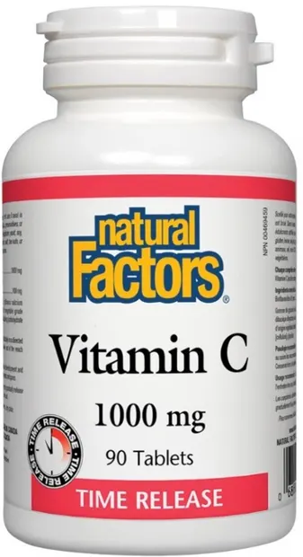 Vitamin C Time release, 1000 mg, 90 tablete, Natural Factors