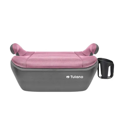 Inaltator auto copii I-Size cu isofix Tulano Avignon Cabby 30 PinkGrey 125-150 cm,suport pahar inclus,husa din material ultra soft,omologat R129