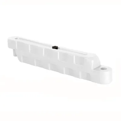 Bariera modulara delimitare traseu karting, piste sau parcari, HDPE, umplere cu apa, anti-impact, rezistenta UV, interior exterior 100x12x18 cm, alb