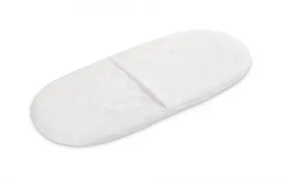 Saltea pentru landou bebelusi Sensillo Quilted Alba 75x32x3 cm,cu husa detasabila matlasata moale, din spuma poliuretanica confortabila si elastica, ventilanta, Grad de duritate H1