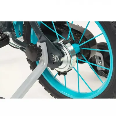 Bicicleta pentru copii Toimsa Blue Ice 14 inch cu roti ajutatoare, suport si sticla de apa