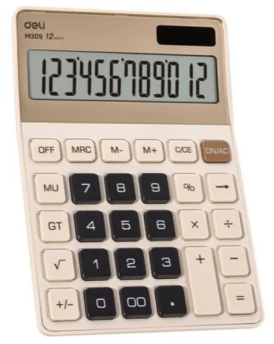 Calculator Deli - EM309, 12 dgt, auriu
