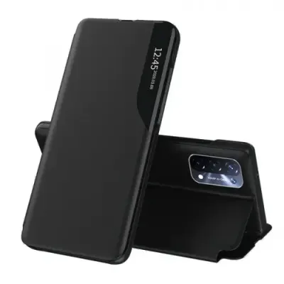 Husa pentru OnePlus Nord N200 5G / Oppo A74 5G / A54 5G, Techsuit, eFold, Neagra