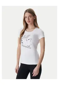 Tricou dama - alb - bumbac/elastan