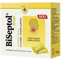 Biseptol Dropsuri cu Aroma de Lamaie 100g