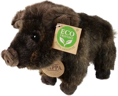 Jucărie de pluș Rappa Eco Friends - Mistreț împănat, în picioare, 20 cm