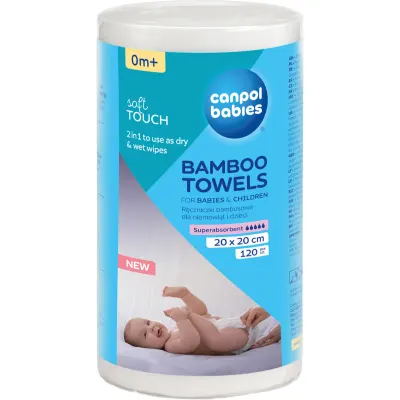 Canpol babies Bamboo Towels prosoape de unică folosință 0m+ 20x20 cm 120 buc