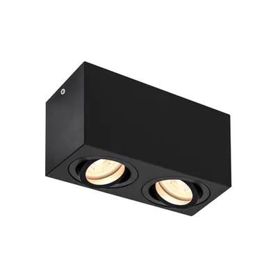 Corp iluminat TAVAN, TRILEDO GU10 Plafonul Luminita, negru interior Montat pe suprafata de lumina Plafon, QPAR51, negru, max 10W