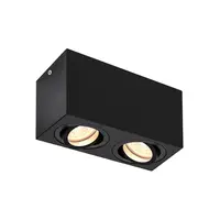 Corp iluminat TAVAN, TRILEDO GU10 Plafonul Luminita, negru interior Montat pe suprafata de lumina Plafon, QPAR51, negru, max 10W,