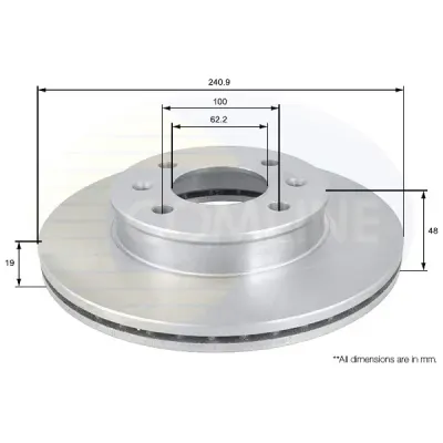 Disc frana COMLINE ADC1039V