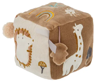 Cub senzorial pentru bebeluși Bimbidreams - Casual Noe, 15 x 15 cm
