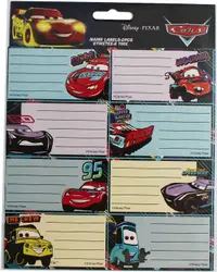 Etichete școlare Cars - 16 buc