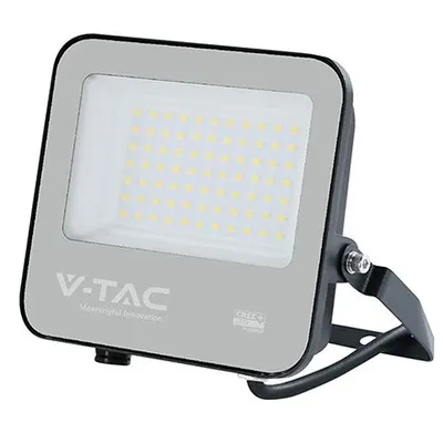 Reflector LED 50W 135LM/W 6500K IP65 cablu 1M cip CREE - NEGRU/GRI V-TAC SKU-232176