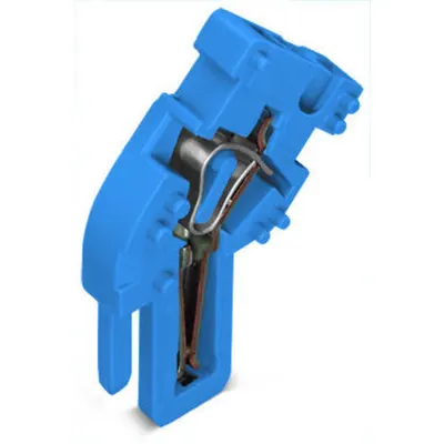 End module for 1-conductor female connector; angled; 4 mm²; 1-pole; 4,00 mm²; blue