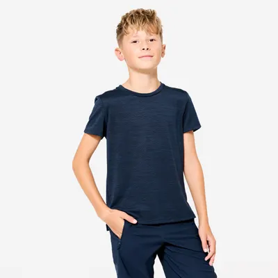 Tricou respirant Educație fizică S500 Bleumarin Băieți