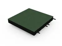 Placă de cauciuc 75mm - 50x50 cm - Verde - Îmbinare cu cep și mortar