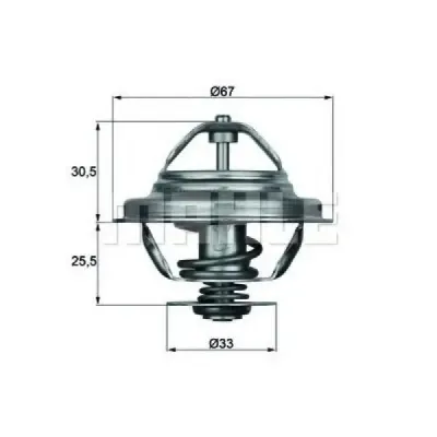 Termostat, lichid racire MAHLE ORIGINAL TX 27 80D