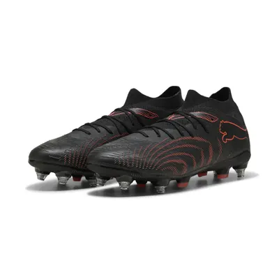Ghete fotbal crampoane metalice Future 9 Match Mxsg, negru cu roșu PUMA